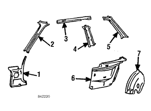 1986 Toyota Corolla Interior Trim Diagram