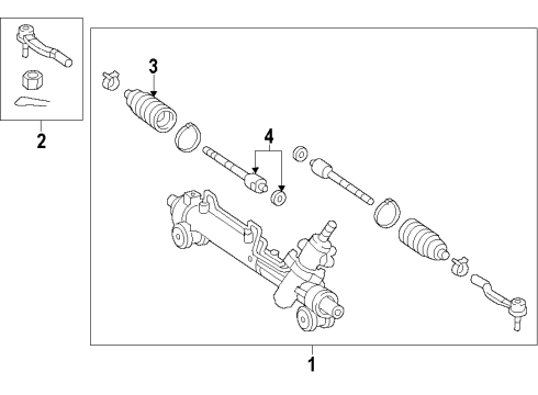 2011 Toyota Tundra P/S Pump & Hoses, Steering Gear & Linkage Diagram 1 - Thumbnail