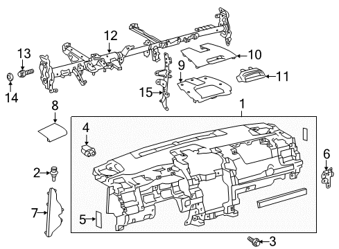 2013 Toyota Camry Brace Sub-Assembly, Inst Diagram for 55306-06070