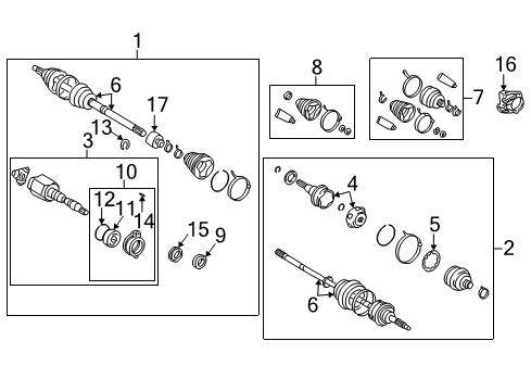 2000 Toyota Celica Shaft Assembly, Front Drive, Right Diagram for 43410-20790