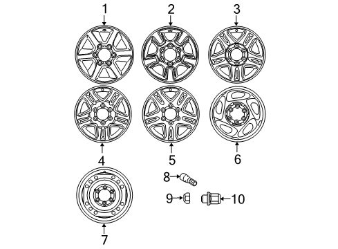 2007 Toyota Sequoia Wheel, Disc Diagram for 42601-AF020