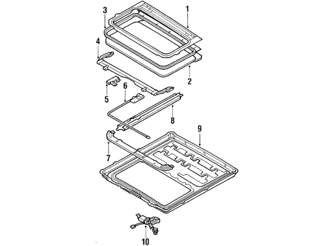 1988 Toyota Corolla Sunroof, Body Diagram 1 - Thumbnail