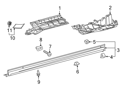 2022 Toyota RAV4 Exterior Trim - Pillars Diagram 3 - Thumbnail