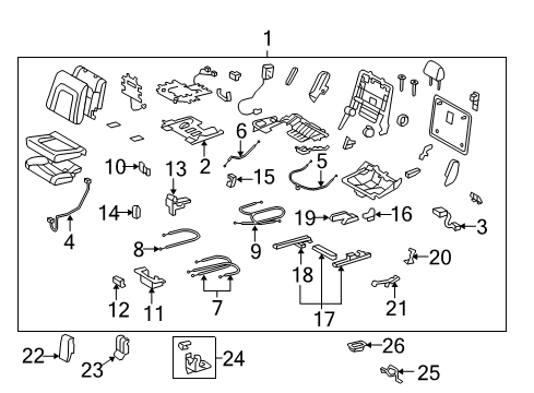 2020 Toyota Land Cruiser Second Row Seats, Body Diagram 2 - Thumbnail