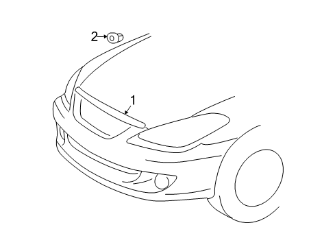 2006 Toyota Solara Exterior Trim - Hood Diagram