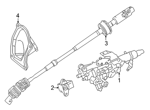 2022 Toyota Mirai Steering Column Assembly Diagram