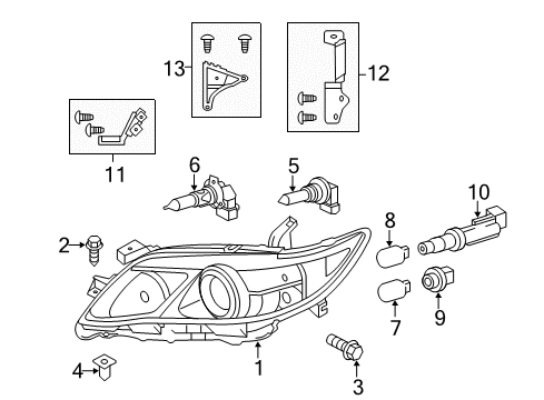 2010 Toyota Camry Headlamps Diagram