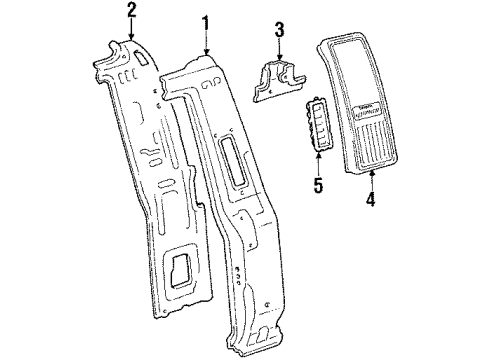 1988 Toyota 4Runner Stripe, Side, LH Diagram for 75986-89122