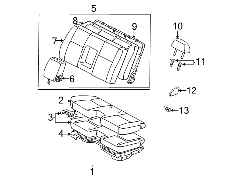 2000 Toyota Tundra Cover, Front Seat Cushion(For Bench Type) Diagram for 71071-0C020-E1