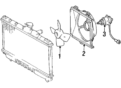 1990 Toyota Celica Cooling System, Radiator, Water Pump, Cooling Fan Diagram