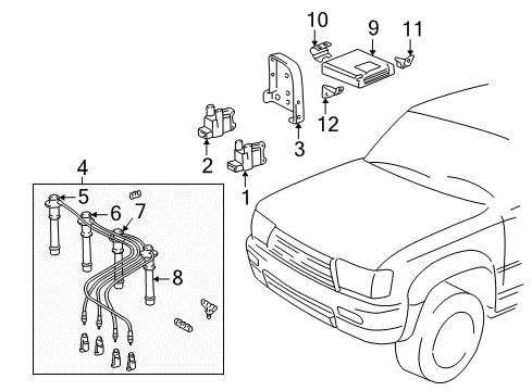 1998 Toyota 4Runner Powertrain Control Diagram 1 - Thumbnail