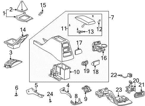 1996 Toyota 4Runner Cover Sub-Assy, Parking Brake Hole Diagram for 58904-35010