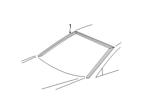 2007 Toyota Avalon Windshield - Reveal Moldings Diagram