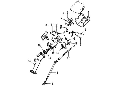 1991 Toyota Previa Housing Diagram for 45205-28100