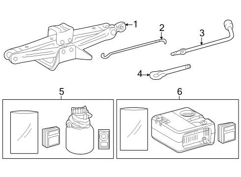 2023 Toyota GR Corolla Jack & Components Diagram