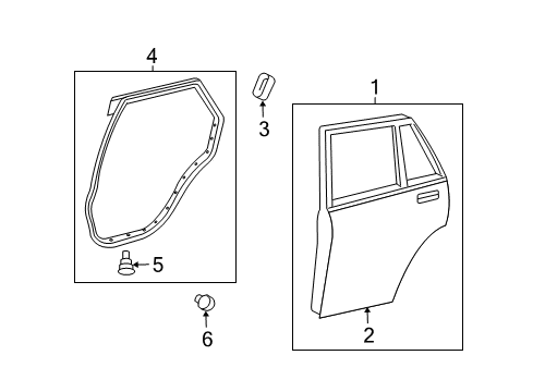 2006 Toyota Highlander Rear Door Diagram