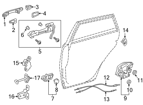 2019 Toyota Corolla Rear Door Diagram 9 - Thumbnail