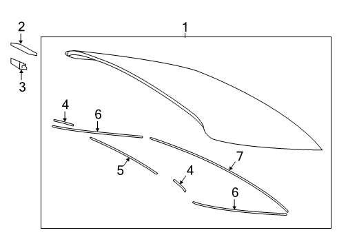 2020 Toyota Camry Back Glass Diagram 2 - Thumbnail