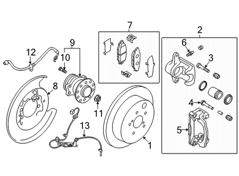 2022 Toyota GR86 BRAKE DISC R V Diagram for SU003-10629