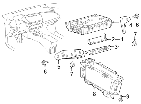 2023 Toyota Prius Communication System Components Diagram