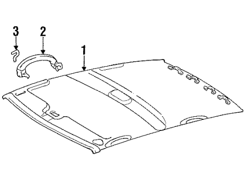 1996 Toyota Camry Interior Trim - Roof Diagram 1 - Thumbnail