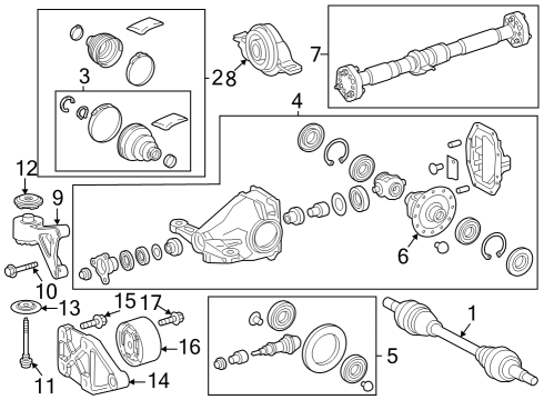 2022 Toyota Camry Rear Differential Case Sub-Assembly Diagram for 41301-52100