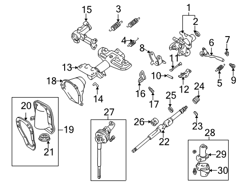 1999 Toyota 4Runner Cover Sub-Assy, Steering Column Hole Diagram for 45025-35350