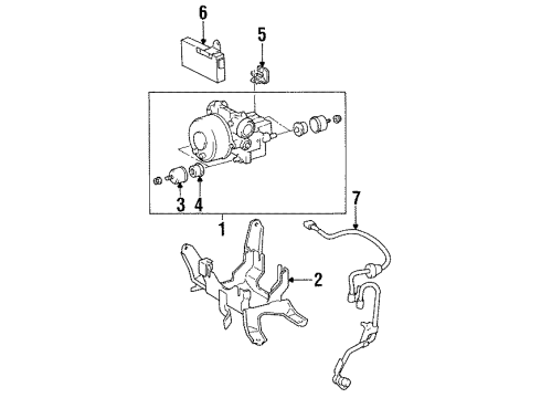 1996 Toyota Avalon Cushion, Brake Actuator Bolt Diagram for 44546-06010