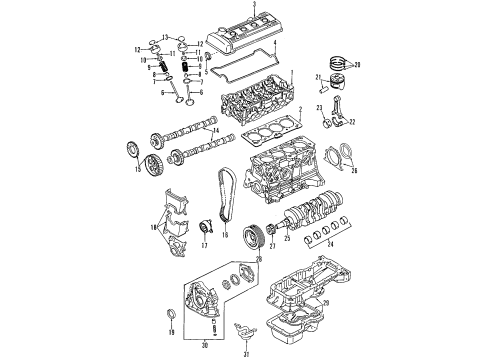 1997 Toyota Celica Gasket, Cylinder HEA Diagram for 11213-15071