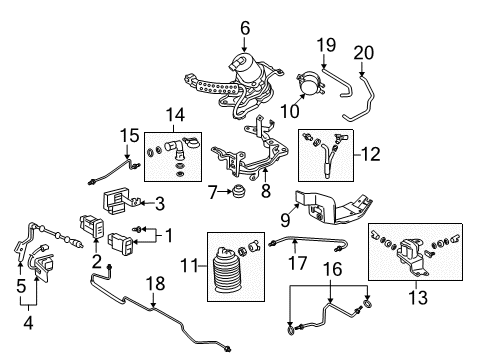 2005 Toyota Sequoia Sensor Sub-Assy, Height Control, Rear LH Diagram for 89408-34010