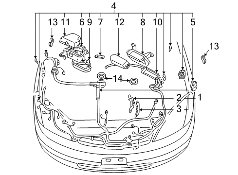 2001 Toyota Prius Block, Engine Room Relay Diagram for 82743-47020