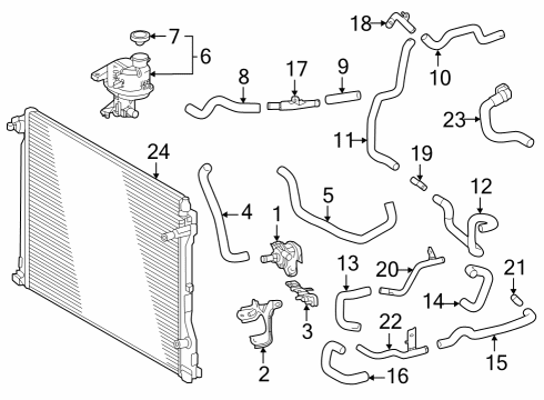 2023 Toyota Mirai Inverter Cooling Components Diagram