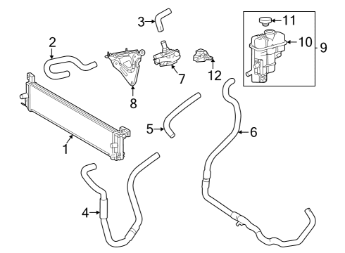 2021 Toyota Sienna Inverter Cooling Components Diagram