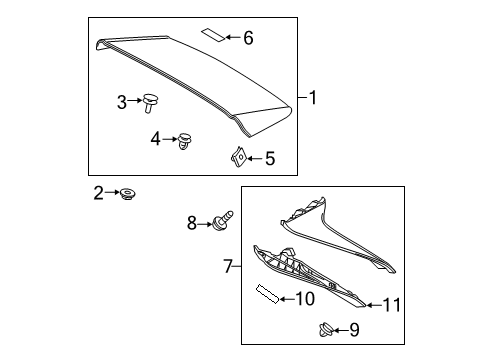 2019 Toyota RAV4 Rear Spoiler Diagram