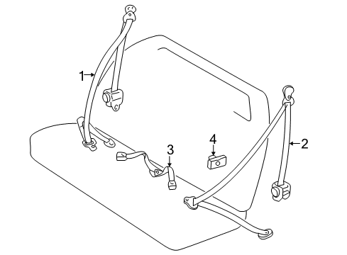 1998 Toyota 4Runner Seat Belt Diagram