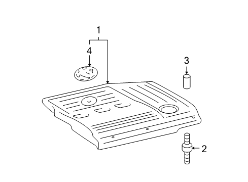 2006 Toyota Highlander Engine Appearance Cover Diagram