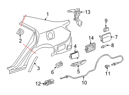 2014 Toyota Camry Fuel Door Diagram