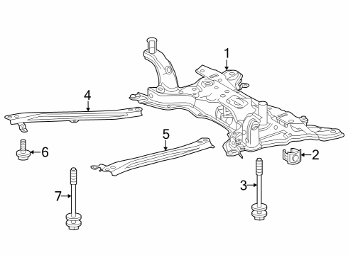 2019 Toyota Corolla Suspension Mounting - Front Diagram