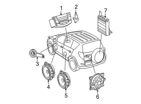 2011 Toyota RAV4 Receiver Assembly, Radio Diagram for 86120-0R080