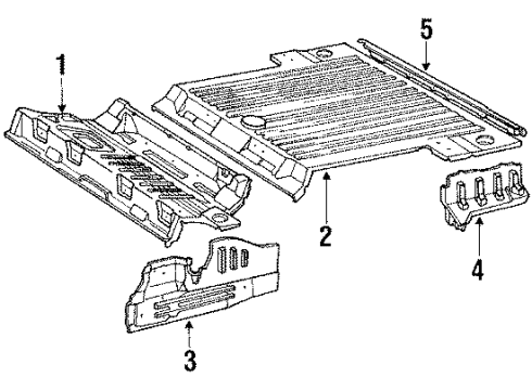 1988 Toyota 4Runner Pan, Rear Floor Diagram for 58311-89110