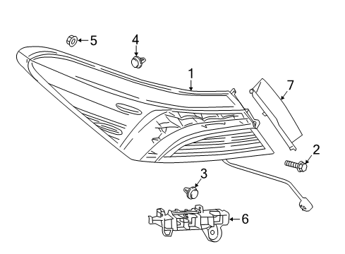 2019 Toyota Camry Lamp Assembly, Rear Combination Diagram for 81550-06850