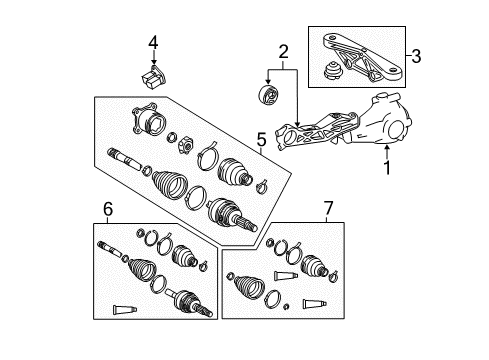 2016 Toyota Sienna Drive Axles - Rear Diagram