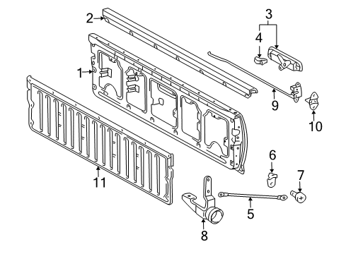 2009 Toyota Tacoma Tail Gate, Body Diagram 1 - Thumbnail