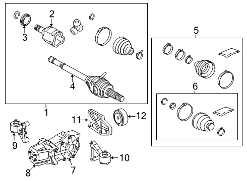 2021 Toyota RAV4 Rear Cv Joint Boot Kit Diagram for 04429-12040