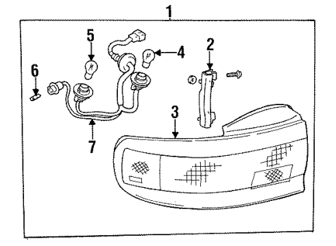 1994 Toyota Camry Tail Lamps Diagram