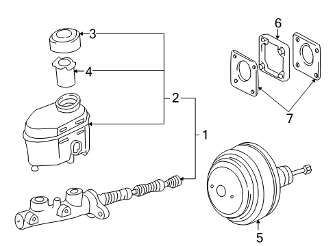 2007 Toyota Sequoia Reservoir Sub-Assy, Brake Master Cylinder Diagram for 47220-0C022