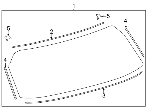 2024 Toyota Grand Highlander Glass - Lift Gate Diagram