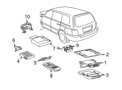 2006 Toyota Highlander Display Assy, Television Diagram for 86680-48020-B0