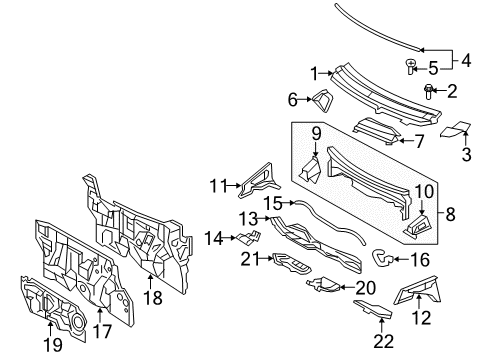 2008 Toyota Yaris Ventilator Sub-Assy, Cowl Side, LH Diagram for 55084-52010