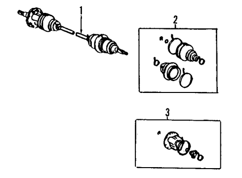 1994 Toyota Camry Front Axle Shafts & Joints, Drive Axles Diagram